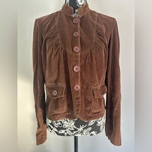 Vintage Y2K chocolate brown corduroy jacket